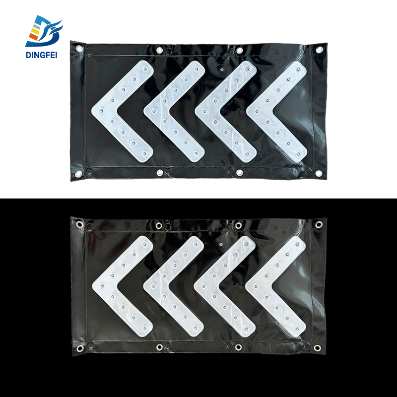 Black White Magnetic Vehicle LED Arrow Sign - 